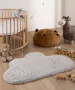 Tapeso Kindervloerkleed wolkje Fluffy lichtgrijs 70x115 cm - Thumbnail 1