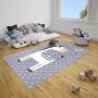 Tapeso Kindervloerkleed zebra Zibbie grijs 80x150 cm - Thumbnail 2