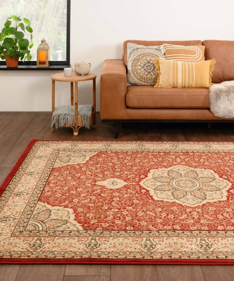 Tapeso Perzisch tapijt Mirage Majesty rood beige 200x290 cm