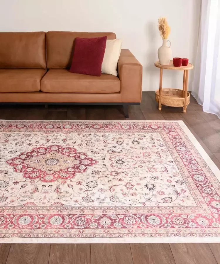 Tapeso Perzisch tapijt wasbaar Moderna rood 140x200 cm