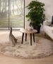 Tapeso Rond hoogpolig vloerkleed Comfy plus taupe 160 cm rond - Thumbnail 2