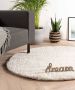 Tapeso Rond hoogpolig vloerkleed Cozy Shaggy wit 160 cm rond - Thumbnail 2