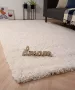 Tapeso Rond hoogpolig vloerkleed Cozy Shaggy wit 200 cm rond - Thumbnail 1
