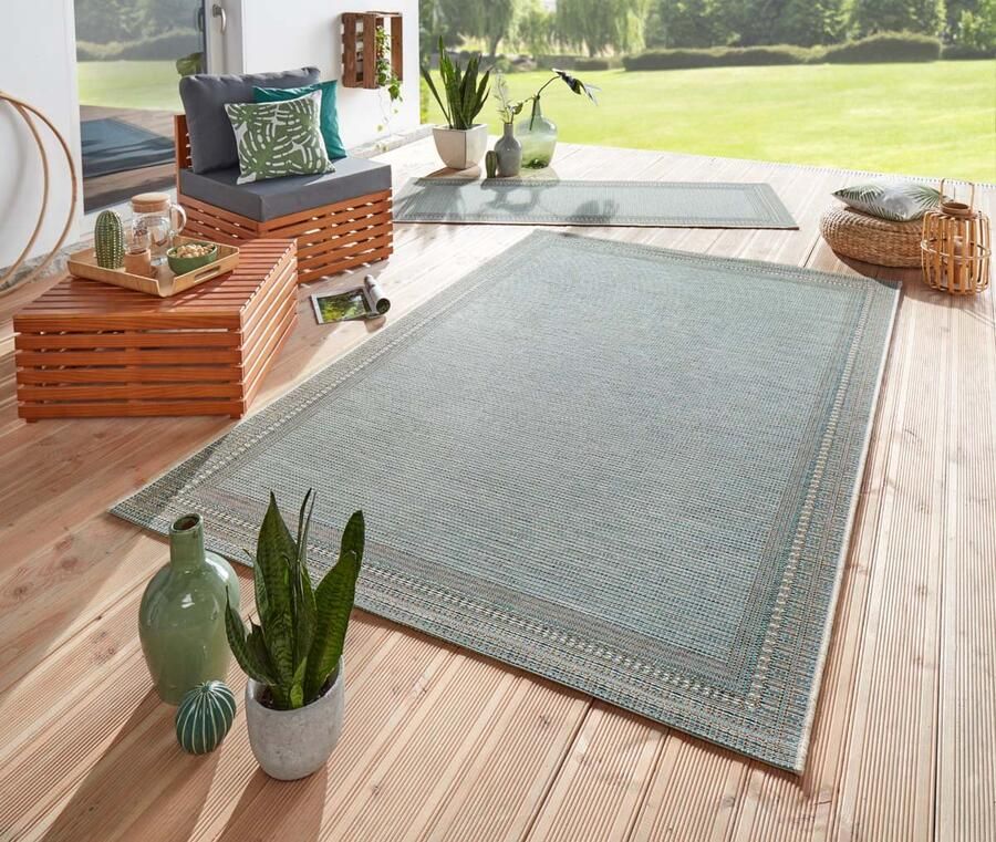 Freundin Home Collection Loper Ocean Geschikt voor binnen en buiten slijtvast en gemakkelijk in onderhoud platweefsel