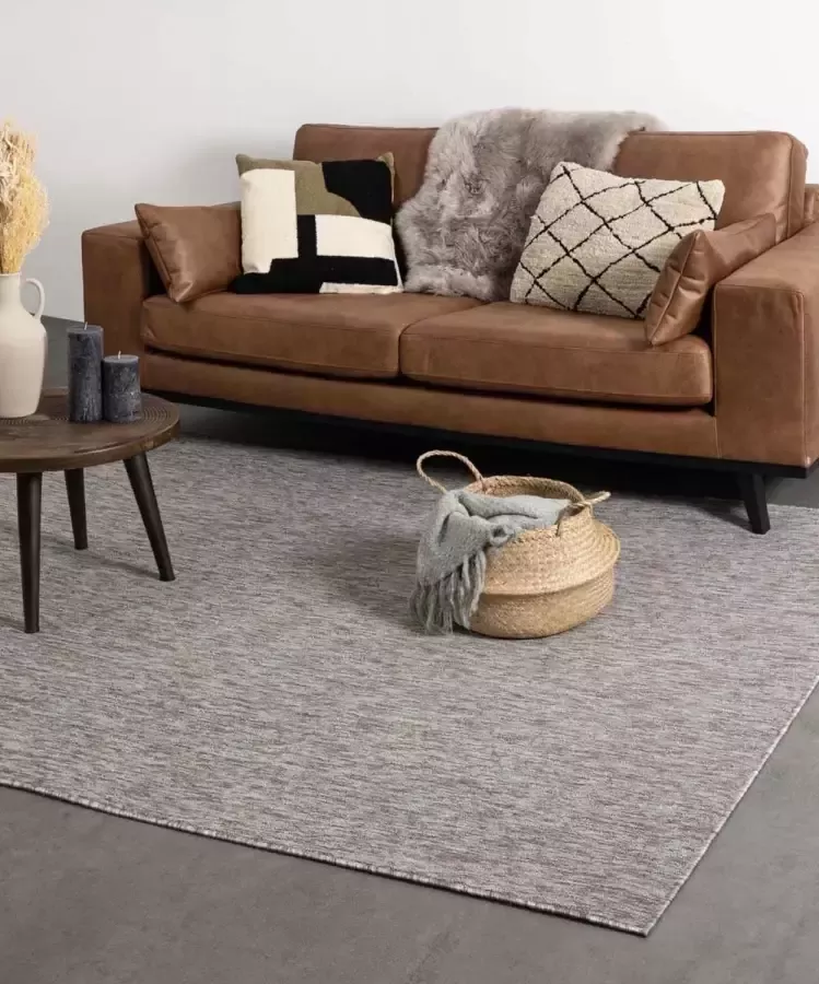 Tapeso Vierkant vloerkleed Lush taupe 160x160 cm - Foto 2