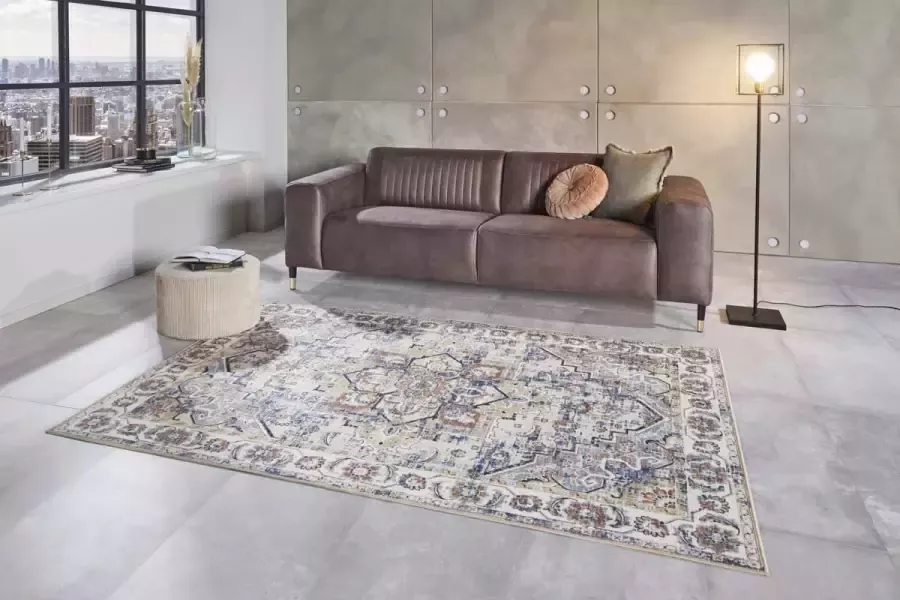 Tapeso Vintage vloerkleed Orient crème multi 120x170 cm