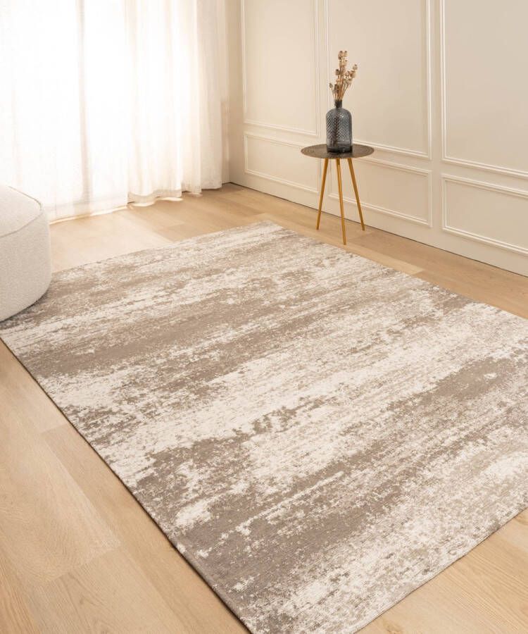 Tapeso Vintage vloerkleed Weave Stone taupe 160x230 cm