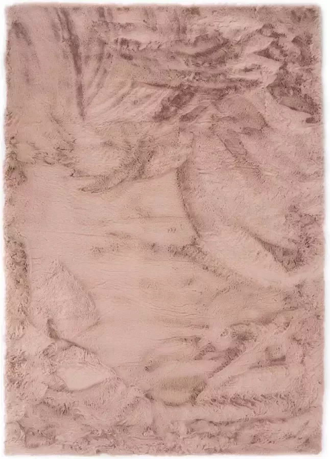 Tapeso Zacht hoogpolig vloerkleed Comfy plus roze 140x200 cm - Foto 2