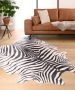 Tapeso Zebra vloerkleed Happy Zebra zwart|wit 105x150 cm - Thumbnail 2