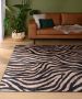 Tapeso Zebra vloerkleed wasbaar Moderna zwart|bruin 140x200 cm - Thumbnail 2