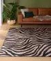 Tapeso Zebra vloerkleed wasbaar Moderna zwart bruin 80x150 cm - Thumbnail 1