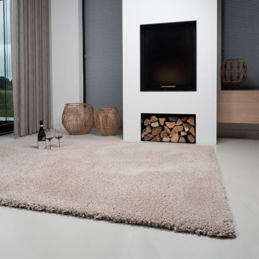 Tapijt Direct Vloerkleed Luxoo Liam Beige 200x300 Met Biesband