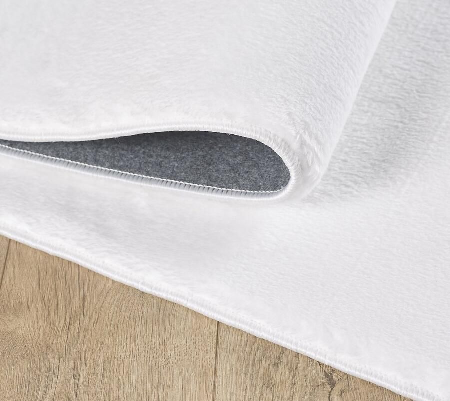 Tapijtenmagazijn Hoogpolig Catwalk Vloerkleed – Crème – Luxe & Zacht – Wasbaar – 160x230 cm