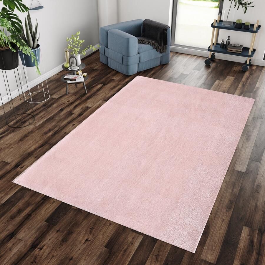 Tapijtenmagazijn Hoogpolig Catwalk Vloerkleed – Roze – Luxe & Zacht – Wasbaar – 80x250 cm