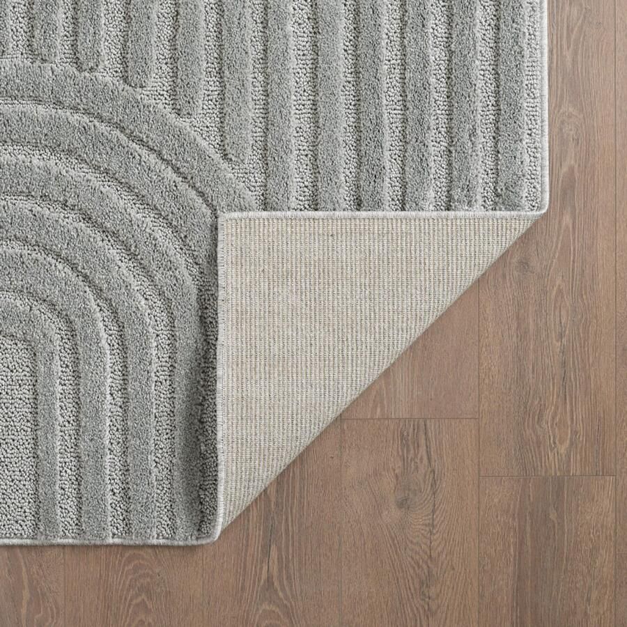 Tapijtenmagazijn Japandi Vloerkleed Grijs – Scandinavisch & Japans Design – Laagpolig – 160x230 cm - Foto 2