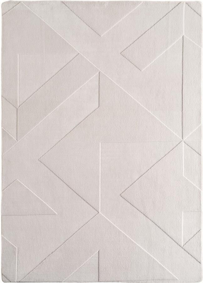Ayyildiz Pompei Quadro Ivory – Geometrisch Blokdesign – Laagpolig – Trending Vloerkleed – 200x290 cm - Foto 2
