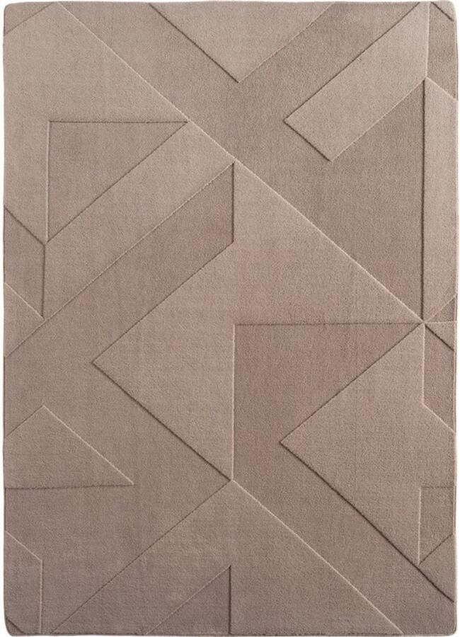 Ayyildiz Pompei Seta Taupe – Japandi Stijl – Laagpolig – Trending Vloerkleed – 160x230 cm - Foto 2