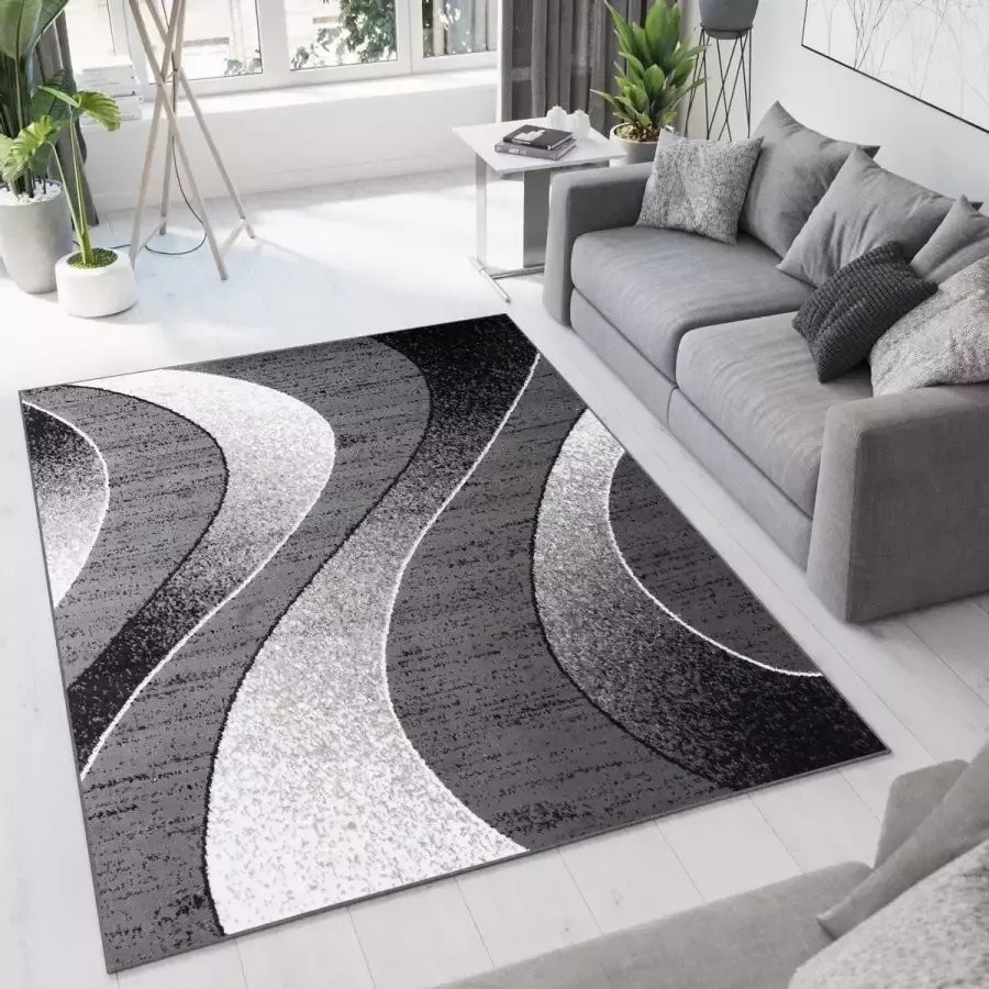 Tapiso Bali PP Vloerkleed Grijs Laagpolig Klassiek Tapijt Maat- 200x300