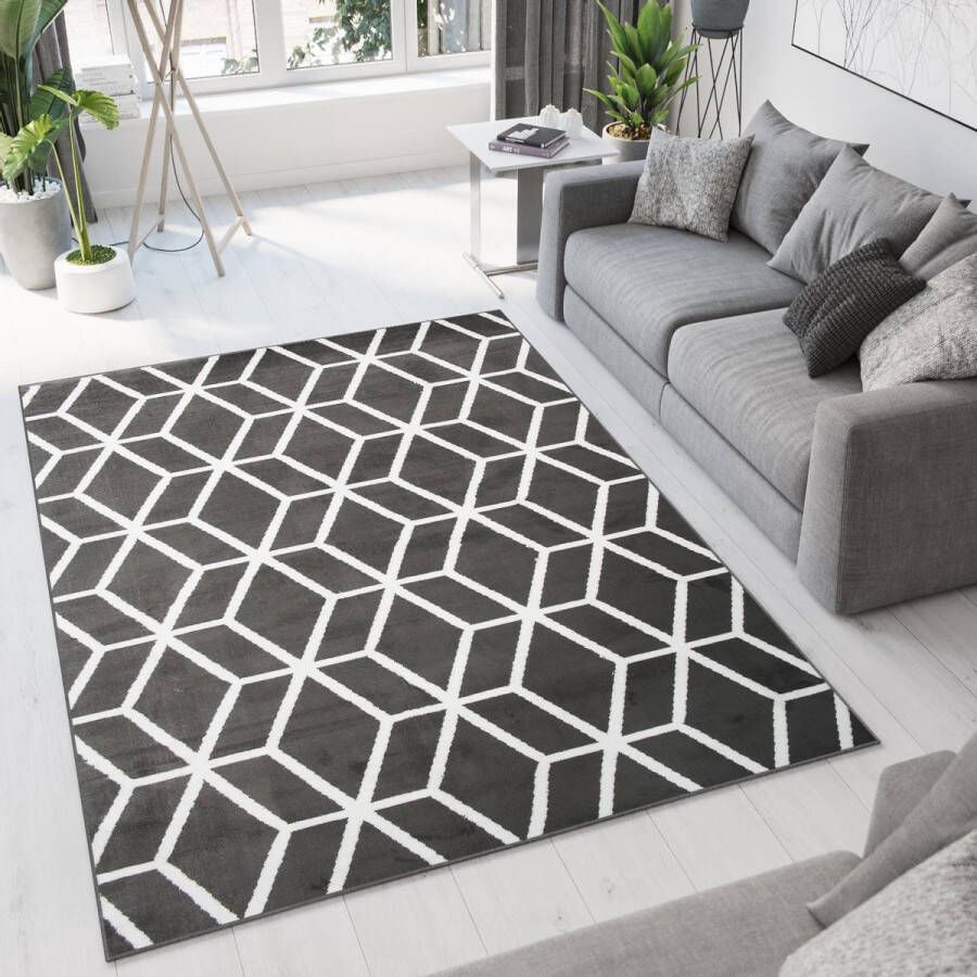 Tapiso Bali PP Vloerkleed Grijs Laagpolig Modern Tapijt Maat- 250x300