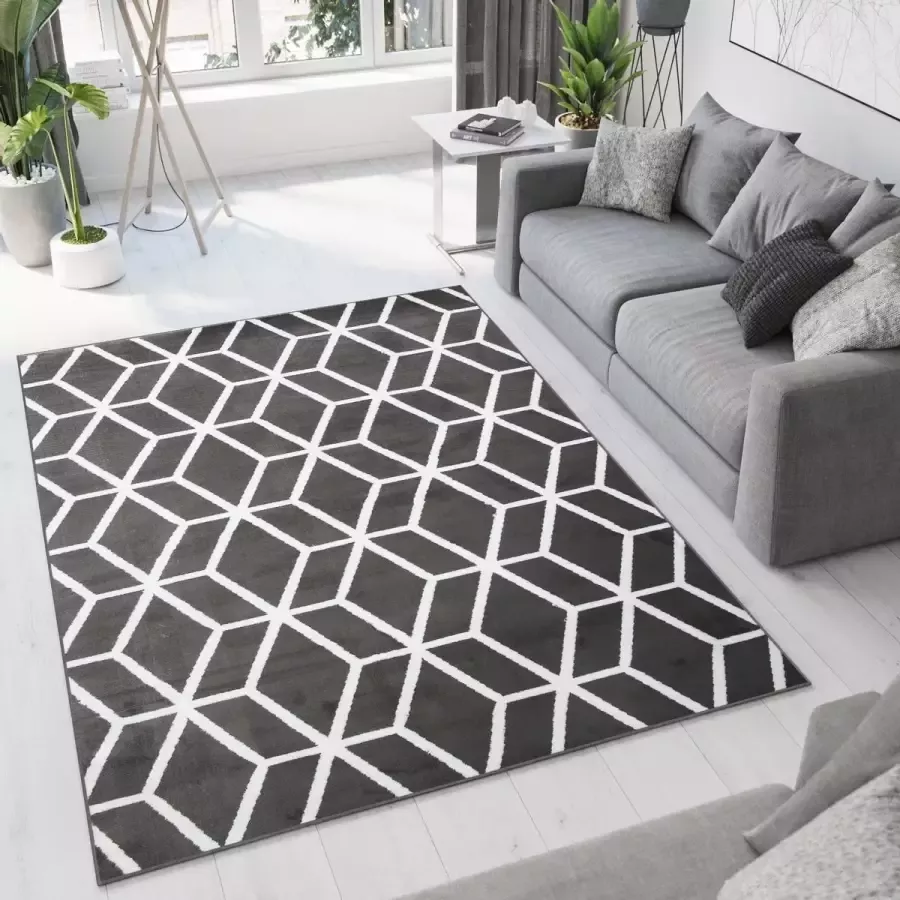 Tapiso Bali PP Vloerkleed Grijs Laagpolig Modern Tapijt Maat- 250x300