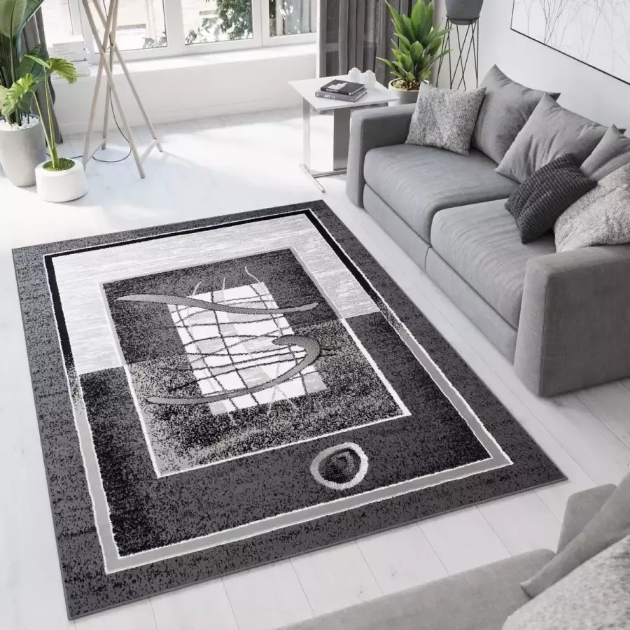 Tapiso Bali PP Vloerkleed Woonkamer Grijs Laagpolig Tapijten Maat- 160x220