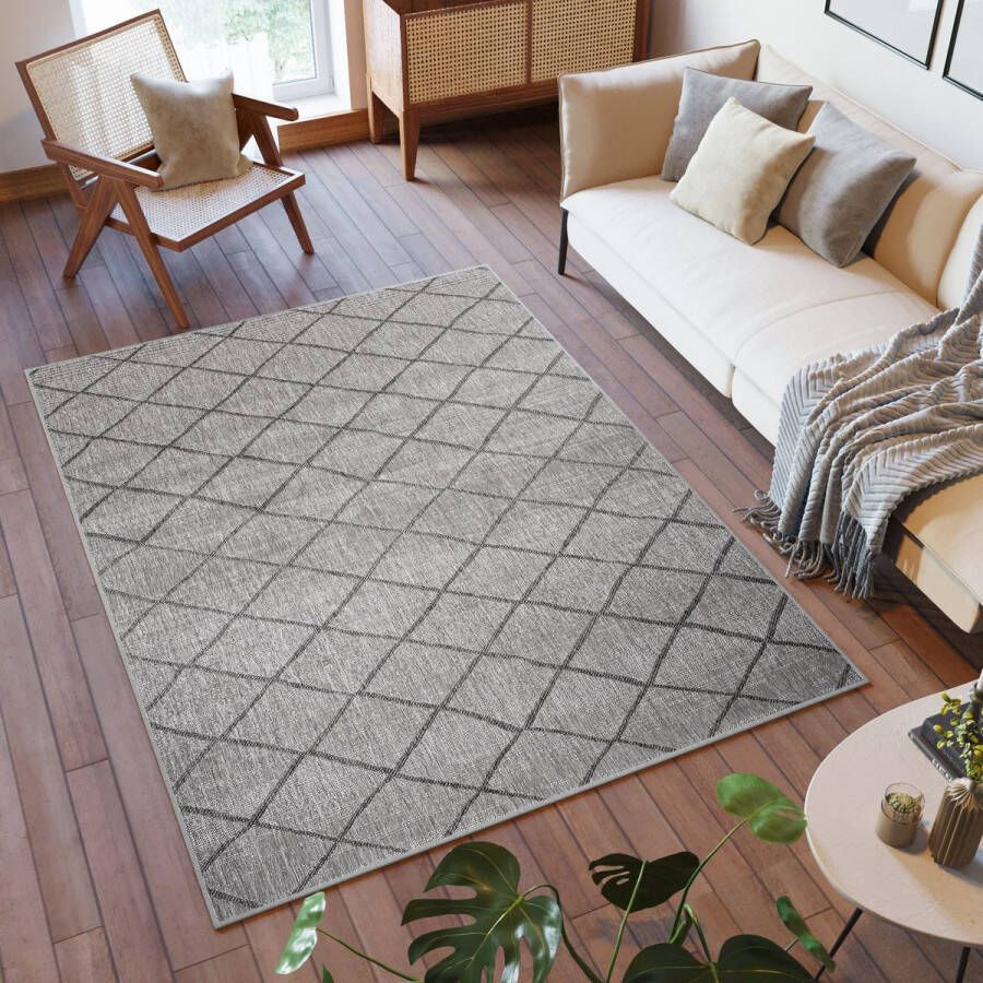 Tapiso Capri Buitenkleed Vloerkleed Outdoor Tuintapijt Binnen Maat- 140x200