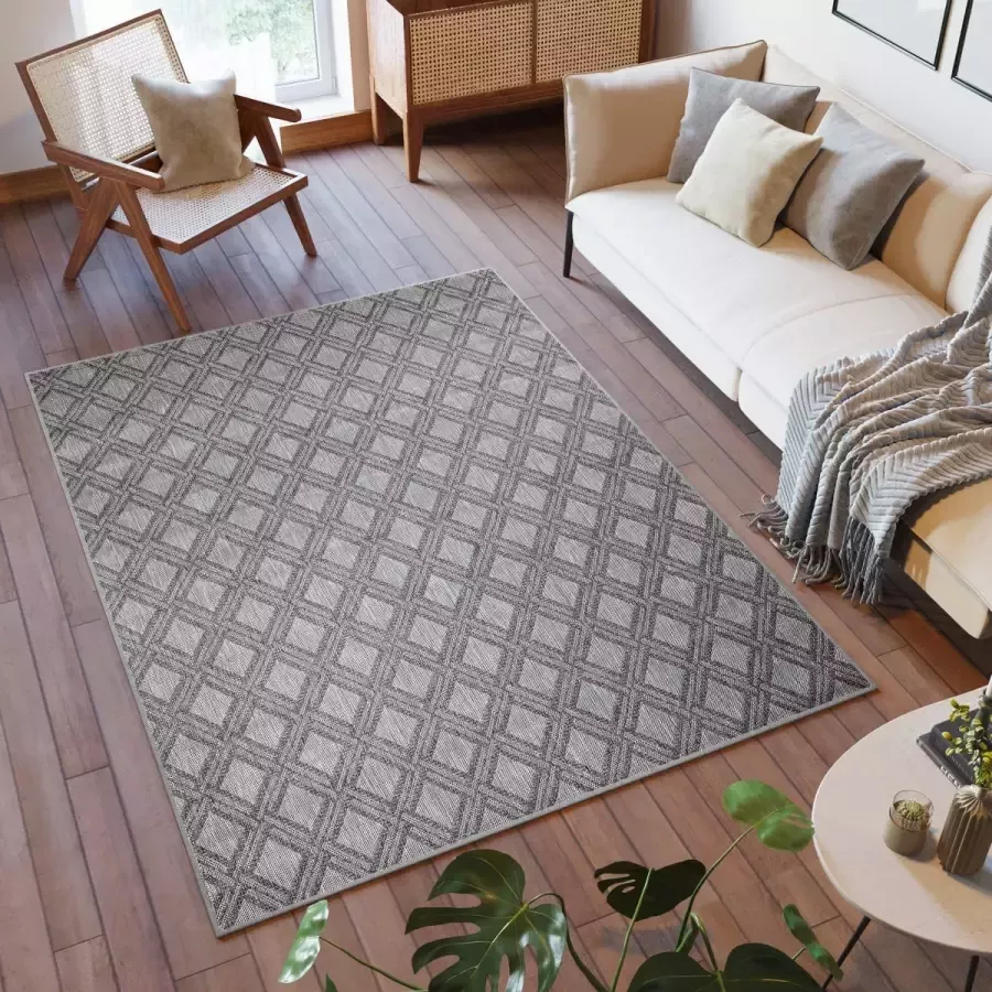 Tapiso Capri Vloerkleed Binnen Indoor Outdoor Woonkamer Tuintapijt Maat- 140x200 - Foto 2