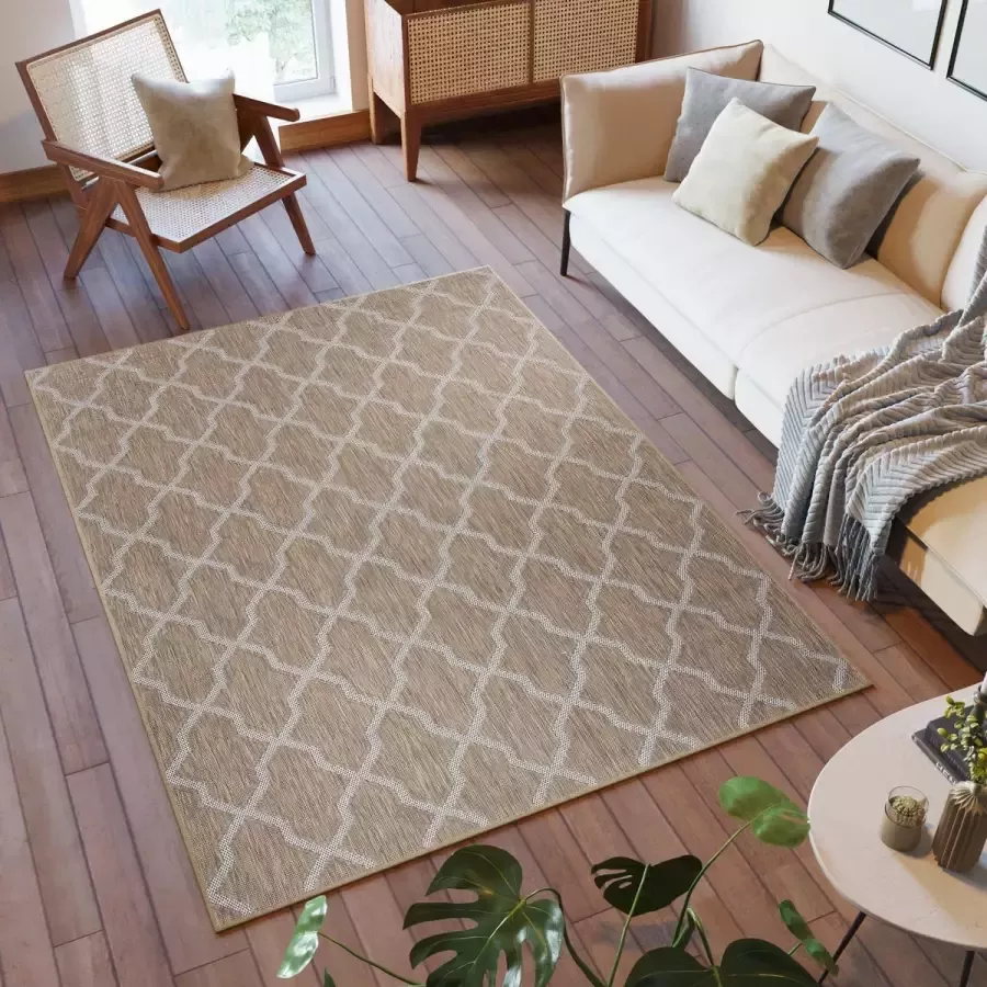 Tapiso Capri Vloerkleed Binnen Tuintapijt Woonkamer Indoor Outdoor Maat- 120x170 - Foto 2