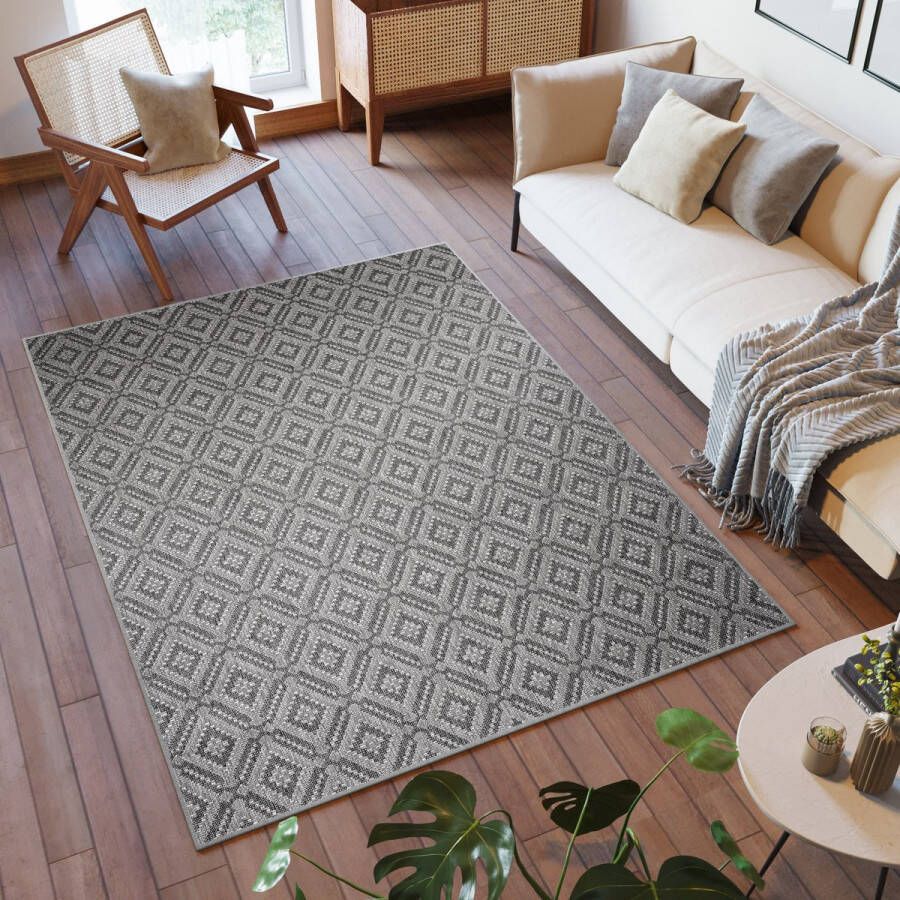 Tapiso Capri Vloerkleed Buitenkleed Binnen Woonkamer Tuintapijt Maat- 140x200