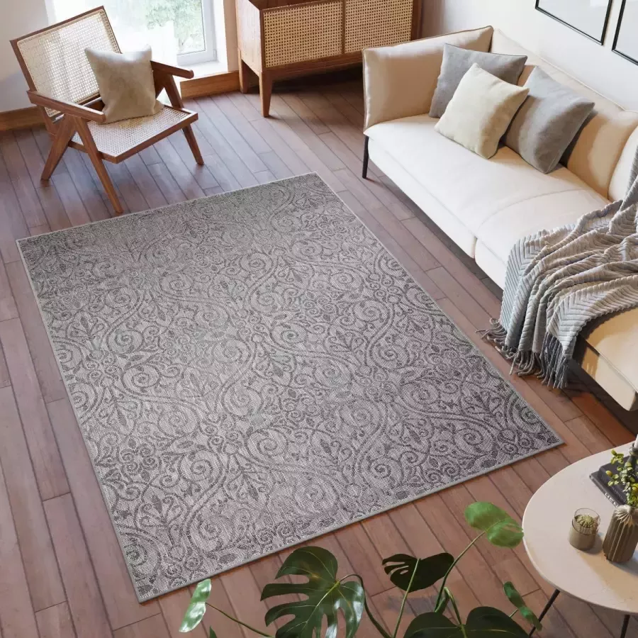 Tapiso Capri Vloerkleed Modern Binnen Indoor Outdoor Tuintapijt Maat- 140x200 - Foto 2