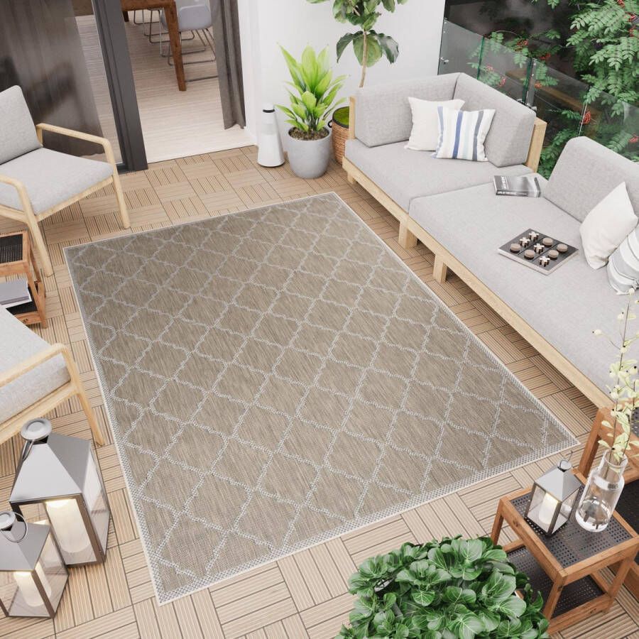 Tapiso Capri Vloerkleed Buitenkleed Outdoor Tuintapijt Binnen Maat- 120x170