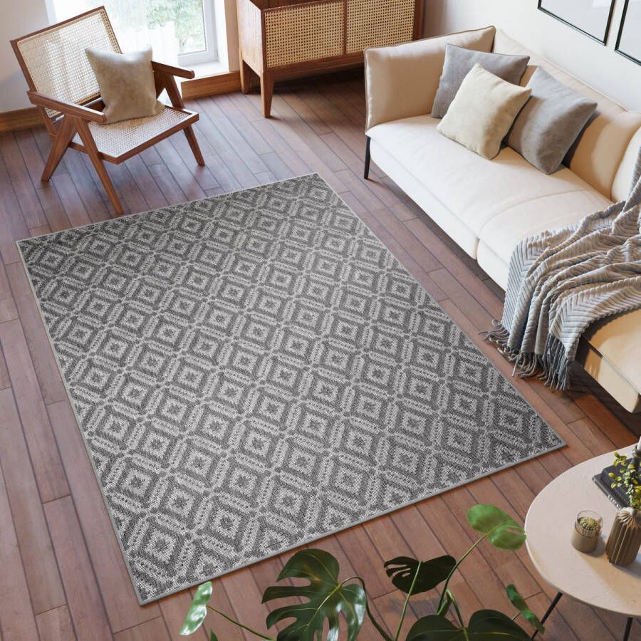 Tapiso Capri Vloerkleed Buitenkleed Woonkamer Binnen Tuintapijt Maat- 120x170