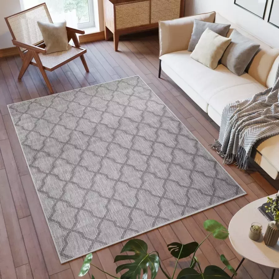 Tapiso Capri Vloerkleed Outdoor Indoor Woonkamer Binnen Tuintapijt Maat- 80x150 - Foto 2