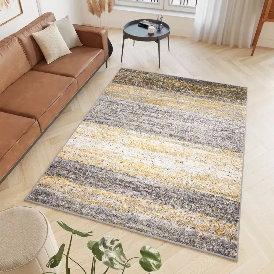 Tapiso Delhi Vloerkleed Hoogpolig Shaggy Abstract Tapijt Maat- 200x290