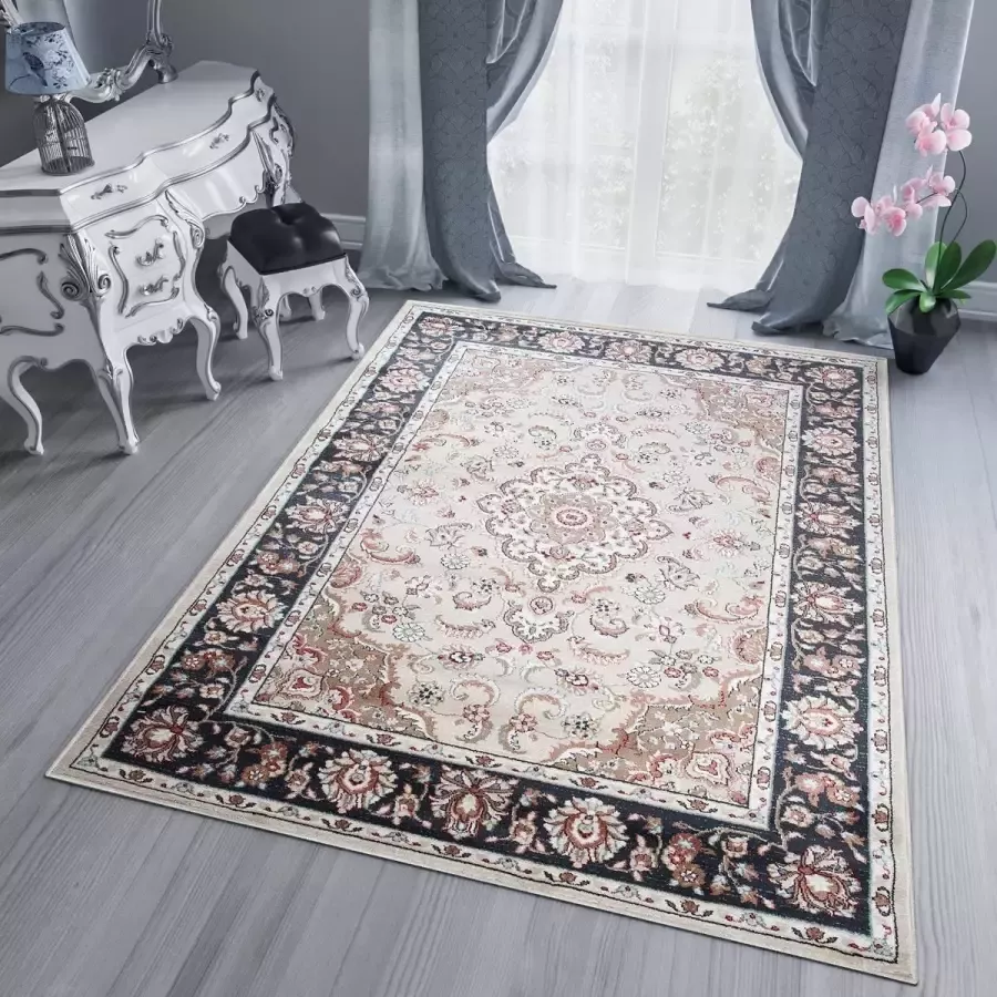 Tapiso Dubai Vloerkleed Beige Modern Oriental Oosters Tapijten Maat- 300x400