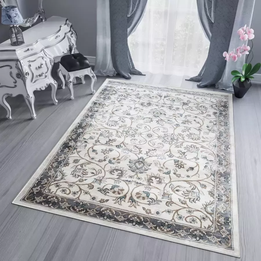 Tapiso Dubai Vloerkleed Beige Oriental Oosters Karpetten Maat- 60x100