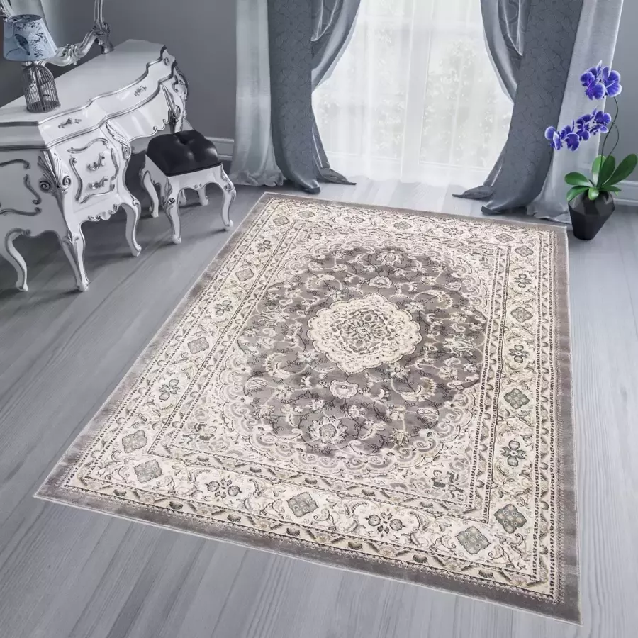 Tapiso Dubai Vloerkleed Woonkamer Oosters Oriental Tapijt Maat- 120x170