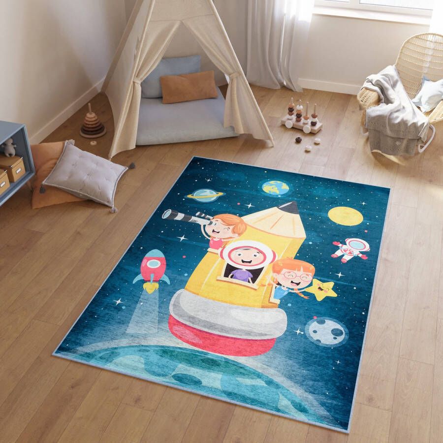 Tapiso Emma Vloerkleed Kinderkamer Jeugdkamer Roze Meisje Tapijt- 120x170