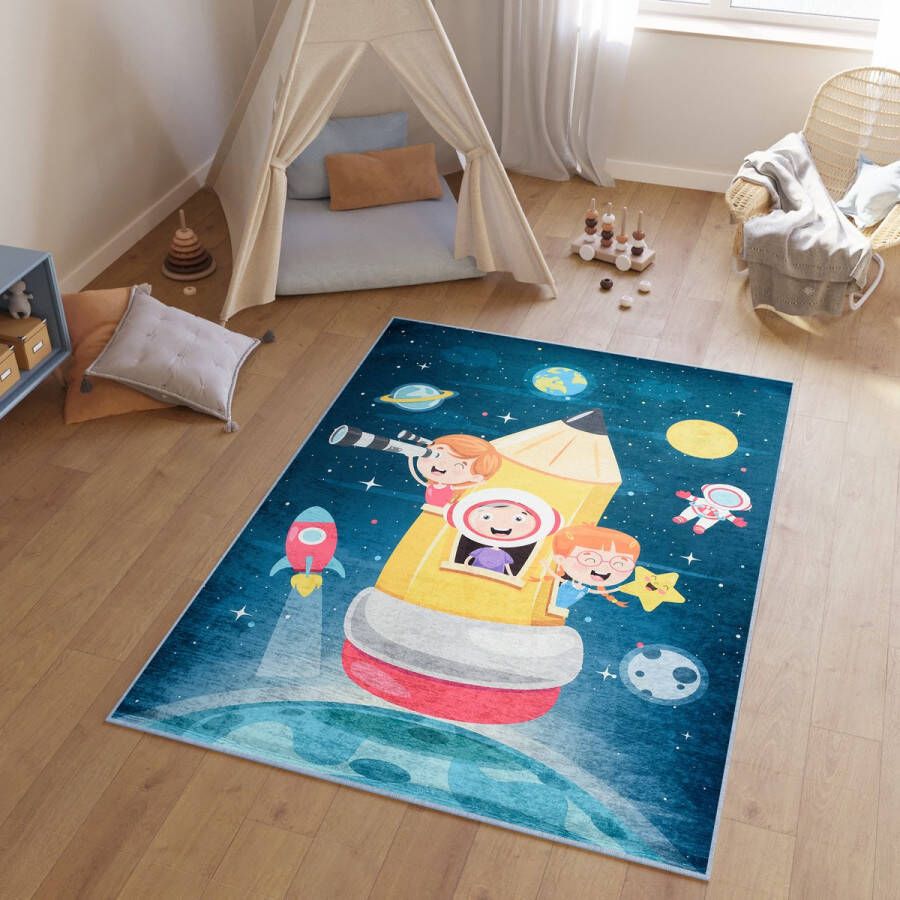 Tapiso Emma Vloerkleed Kinderkamer Jeugdkamer Roze Meisje Tapijt- 140x200