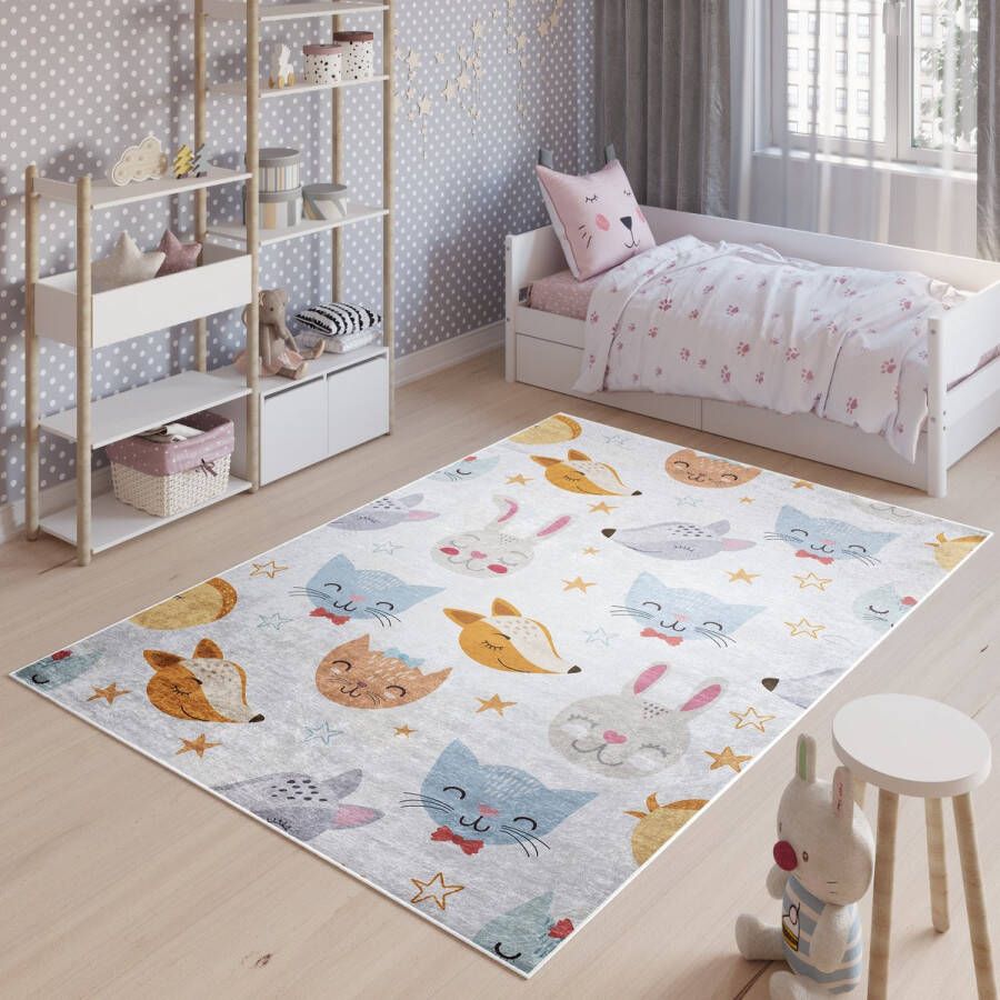 Tapiso Emma Vloerkleed Kinderkamer Kindertapijt Dieren Tapijt Maat- 120x170 - Foto 1