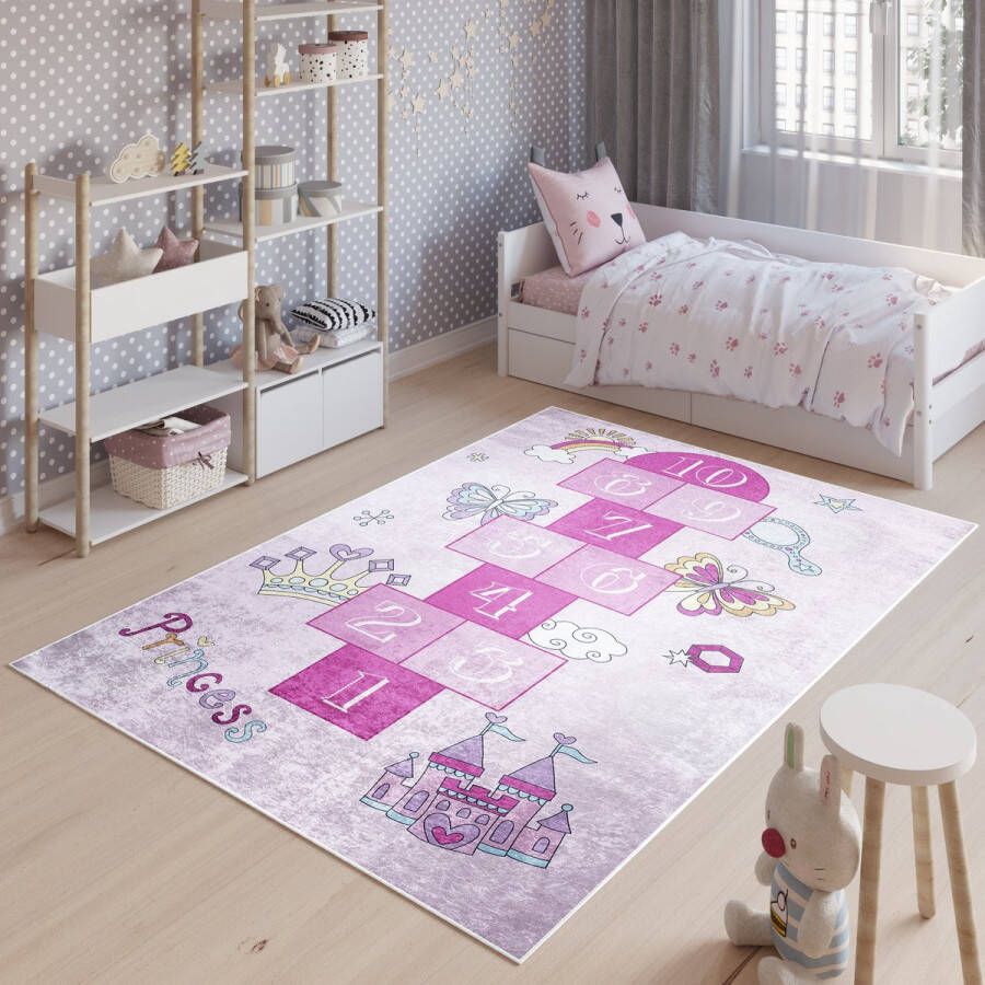 Tapiso Emma Vloerkleed Kindertapijt Kinderkamer Baby Kinderen Tapijt Maat- 120x170