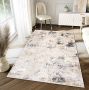 Tapiso Hera Vloerkleed Beige Woonkamer Gezaagd Modern Tapijt Maat- 140x200 - Thumbnail 2