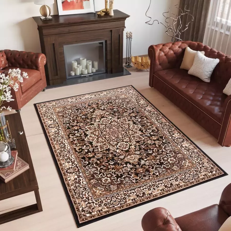 Tapiso Laila Vloerkleed Bruin Oosters Woonkamer Tapijt Maat- 160x230