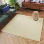 Tapiso Mono Square Vloerkleed Creme Laagpolig Vierkant Tapijt Maat- 120x120 - Thumbnail 1