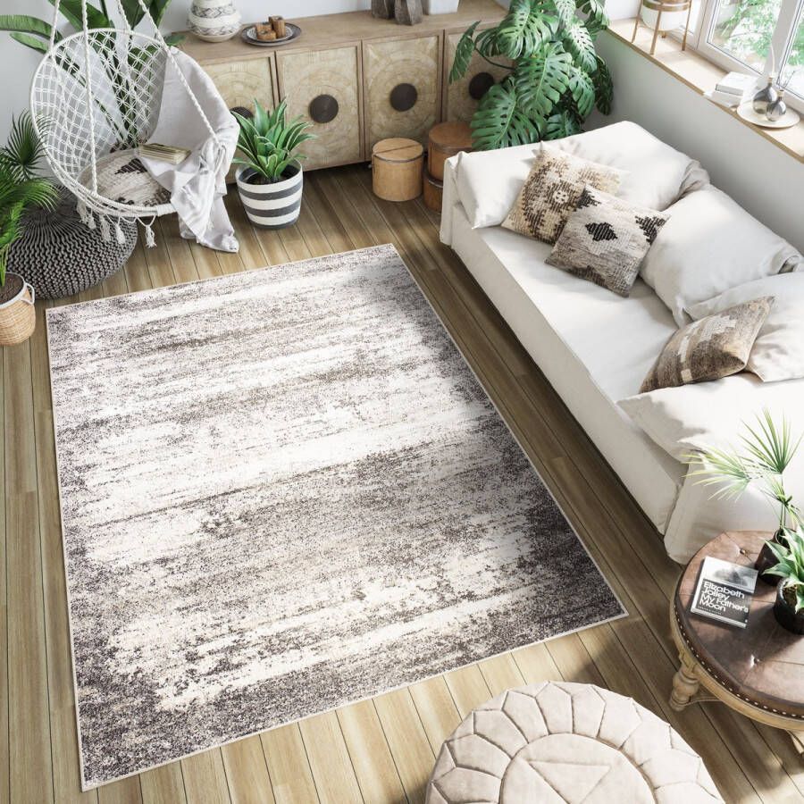 Tapiso Petra Vloerkleed Laagpolig Karpetten Tapijt Maat- 80x150