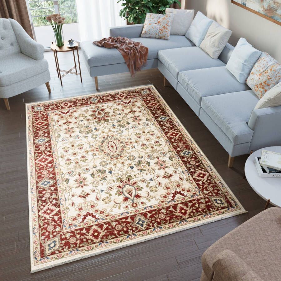 Tapiso Rivoli Vloerkleed Beige Vintage Oosters Tapijt Maat- 200x305