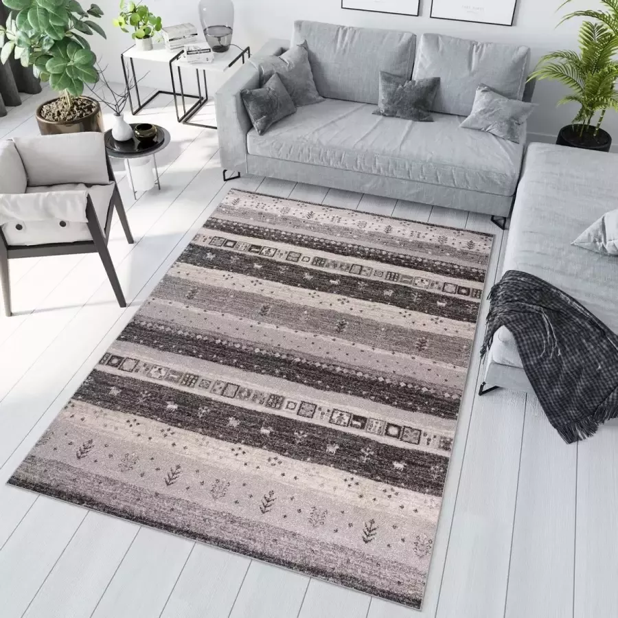 Tapiso Sari Vloerkleed Boho Tapijt Woonkamer Maat- 120x170