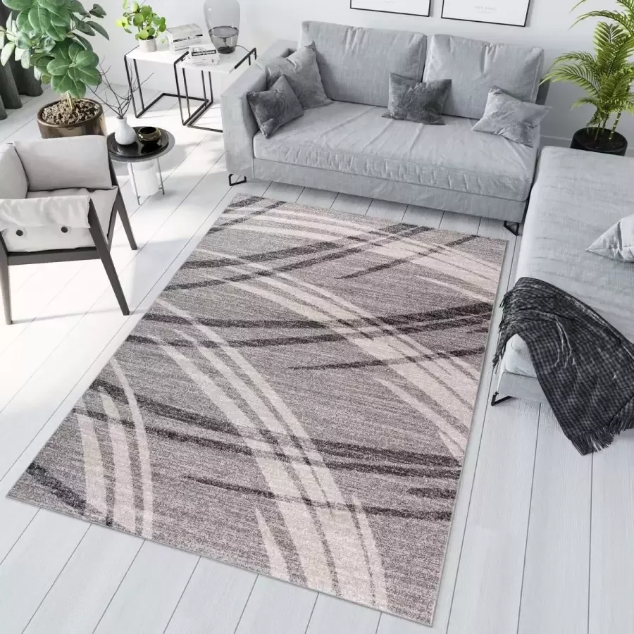 Tapiso Sari Vloerkleed Tapijt Woonkamer Grijs Maat- 180x260