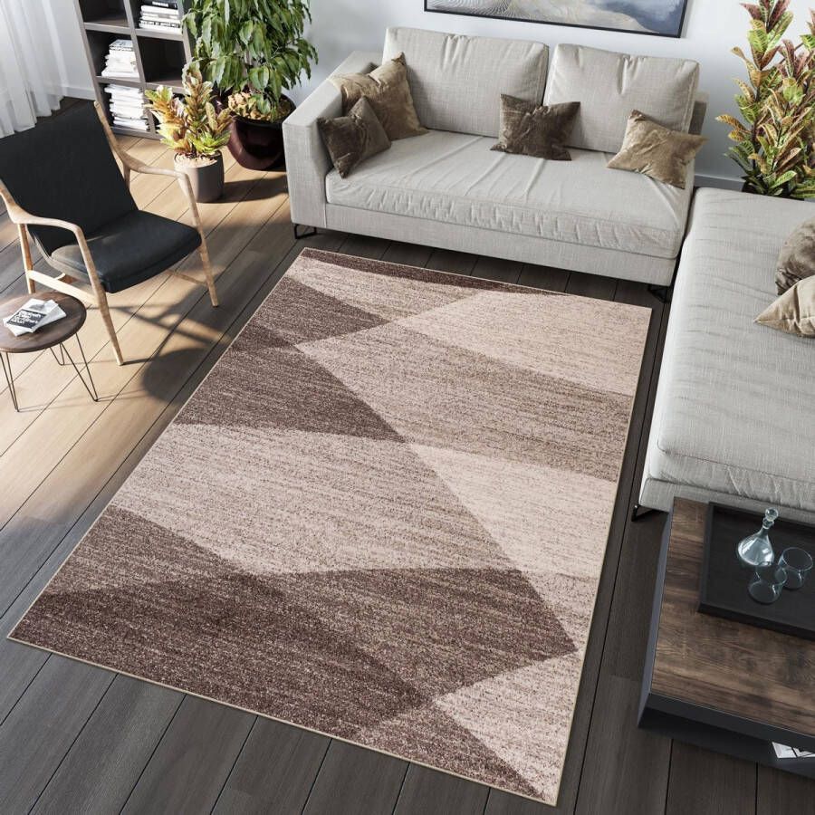 Tapiso Sari Vloerkleed Woonkamer Beige Karpet Tapijt Maat- 240x330