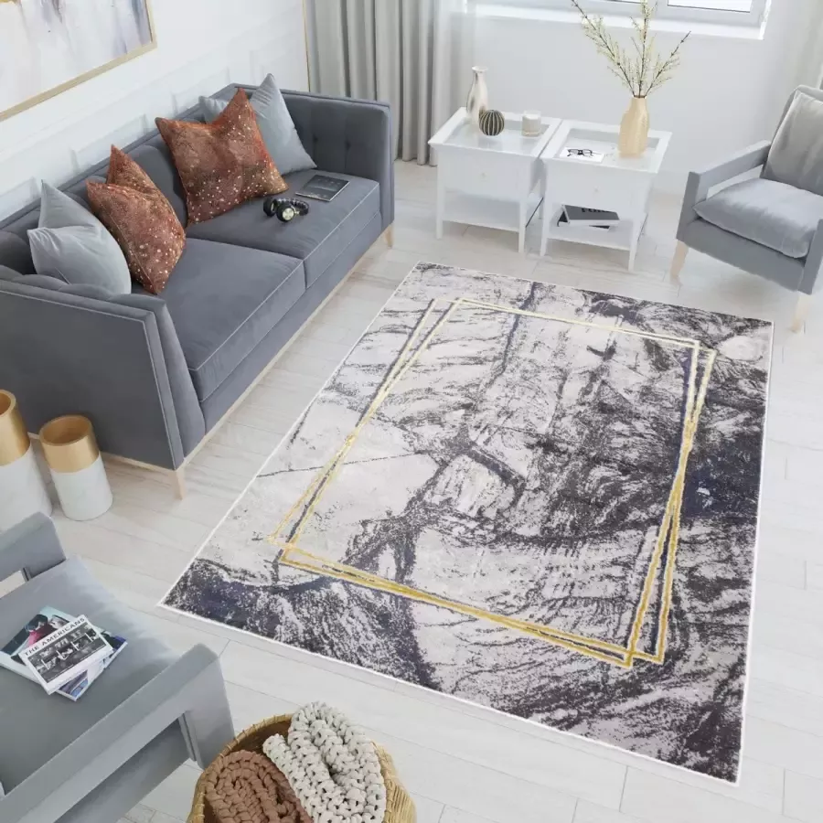 Tapiso Shine Vloerkleed Modern Abstract Design Tapijt Maat- 140x200